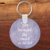 彼女信じは引用文した キーホルダー (正面)