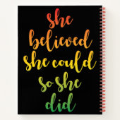 彼女信じは引用文した ノートブック (裏面)