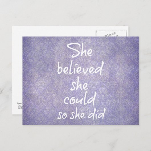 彼女信じは引用文した ポストカード (正面/裏面)