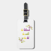 彼女信じは引用文した ラゲッジタグ (正面縦)