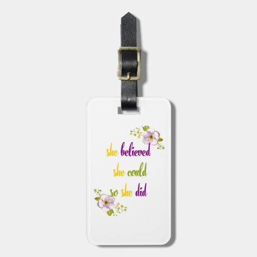 彼女信じは引用文した ラゲッジタグ (正面縦)