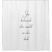 彼女信じは引用文でき感動的た シャワーカーテン (正面)