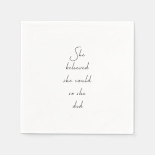 彼女信じは引用文でき感動的た スタンダードカクテルナプキン