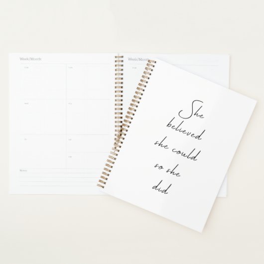 彼女信じは引用文でき感動的た プランナー手帳 (ディスプレー)