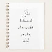 彼女信じは引用文でき感動的た プランナー手帳 (正面)