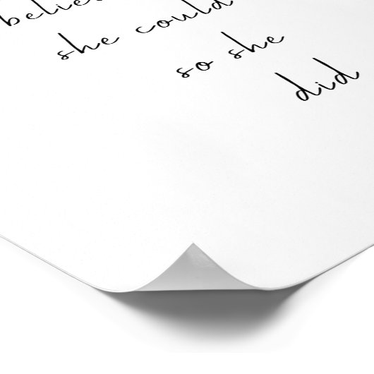 彼女信じは引用文でき感動的た ポスター (角)