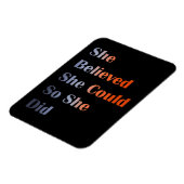 彼女信じは引用文やる気を起こさせるした マグネット (左側)