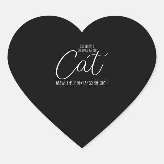 彼女信じは彼の上で猫が眠っていた ハートシール (正面)