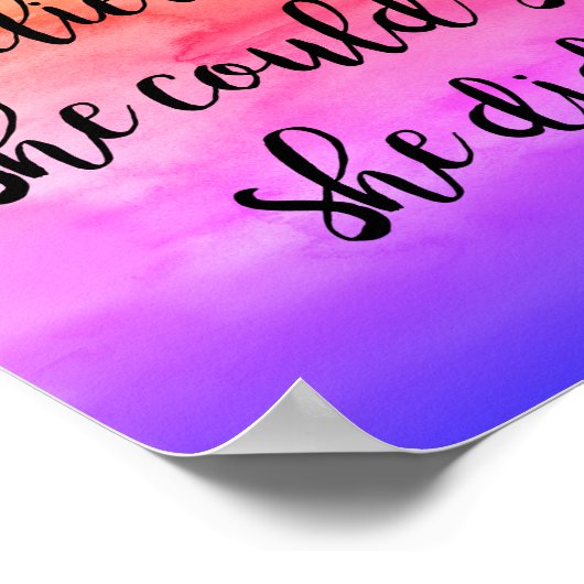 彼女信じは彼女がポーを行うこ感動的とができた ポスター (角)