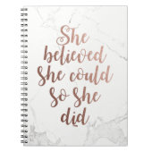 「彼女信じは彼女が出来た」バラの金ゴールド ノートブック (正面)