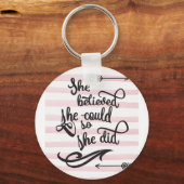 彼女信じは彼女の言う通りにした キーホルダー (正面)