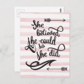 彼女信じは彼女の言う通りにした ポストカード (正面/裏面)