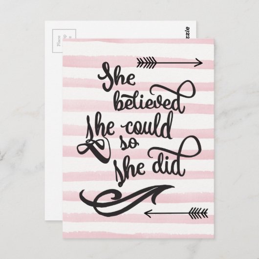 彼女信じは彼女の言う通りにした ポストカード (正面/裏面)