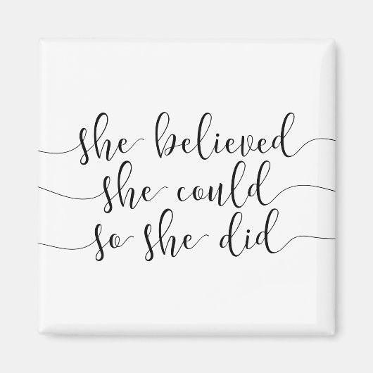 彼女信じは彼女の言う通りにした マグネット (正面)