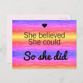 彼女信じは海したカラフル ポストカード (正面/裏面)