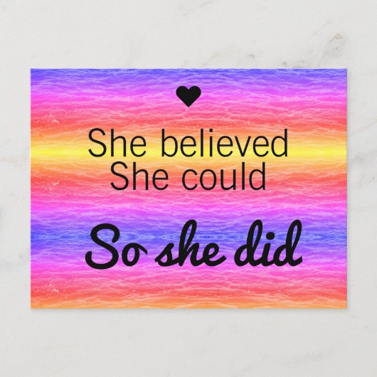 彼女信じは海したカラフル ポストカード (正面)