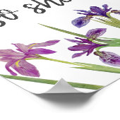 彼女信じは紫の水の色のフローラを得た ポスター (角)