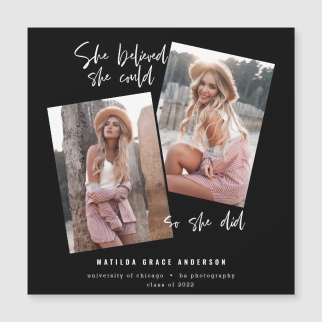 彼女信じは自分の卒業を遂げた (正面)