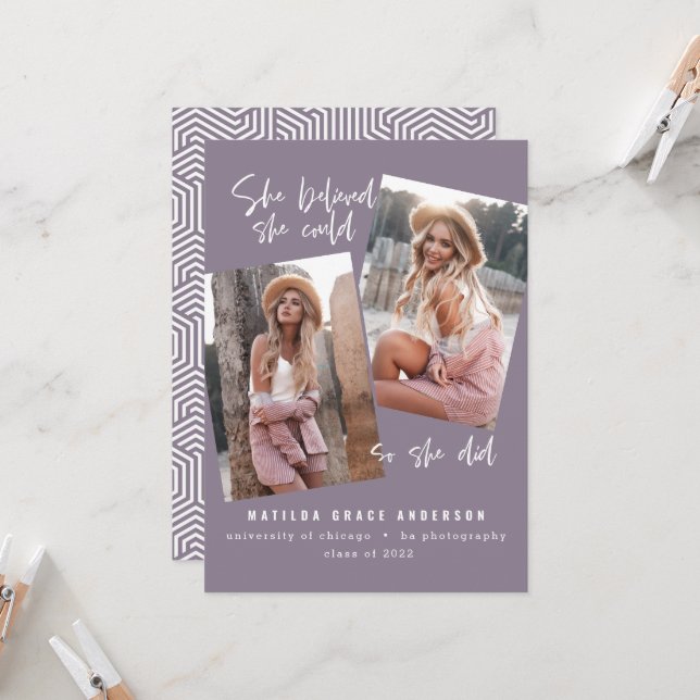 彼女信じは自分の卒業を遂げた (正面/裏面インサイチュ)