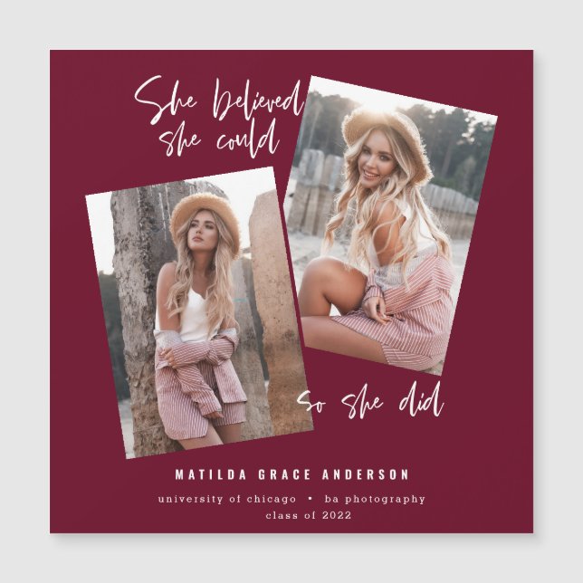 彼女信じは自分の卒業を遂げた (正面)