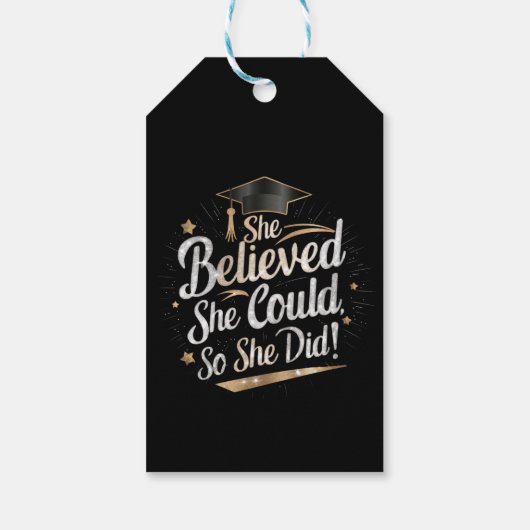 彼女信じは自分の卒業を遂げた ギフトタグ (裏面)