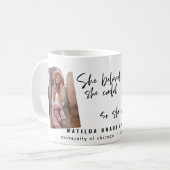 彼女信じは自分の卒業を遂げた コーヒーマグカップ (正面左)