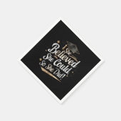 彼女信じは自分の卒業を遂げた スタンダードカクテルナプキン (角)