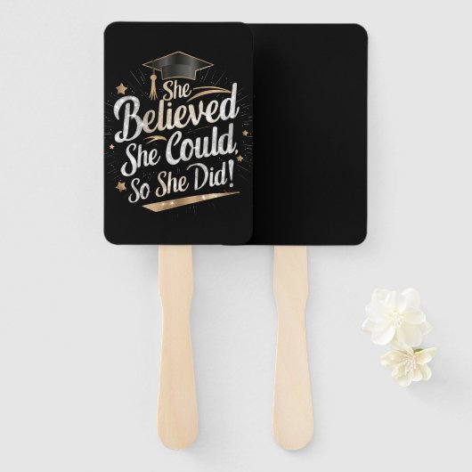 彼女信じは自分の卒業を遂げた ハンドファン (正面&裏面)