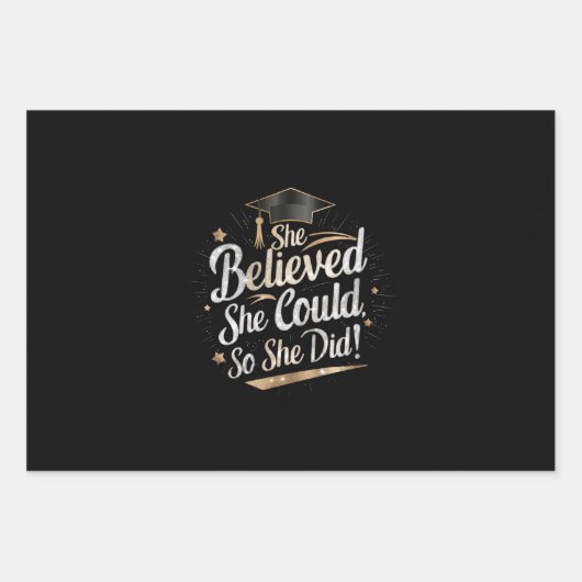 彼女信じは自分の卒業を遂げた ラッピングペーパーシート (正面)