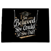 彼女信じは自分の卒業を遂げた ラージペーパーバッグ (正面)