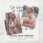 彼女信じは自分の卒業を遂げた ワインラベル (シングルラベル)