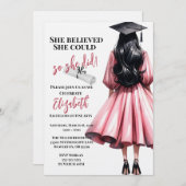 彼女信じは自分の卒業を遂げた 招待状 (正面/裏面)