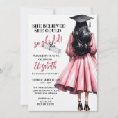 彼女信じは自分の卒業を遂げた 招待状 (正面)