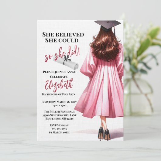 彼女信じは自分の卒業を遂げた 招待状 (スタンド正面)