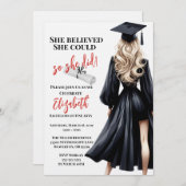 彼女信じは自分の卒業を遂げた 招待状 (正面/裏面)