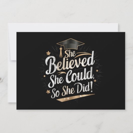 彼女信じは自分の卒業を遂げた 招待状 (正面)