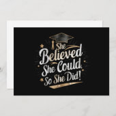 彼女信じは自分の卒業を遂げた 招待状 (正面/裏面)