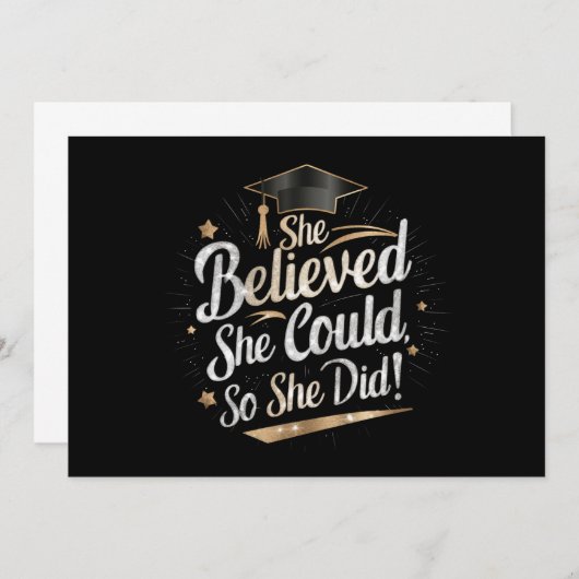 彼女信じは自分の卒業を遂げた 招待状 (正面/裏面)