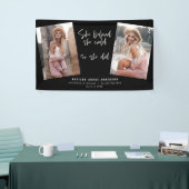 彼女信じは自分の卒業を遂げた 横断幕 (トレードショー)