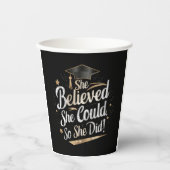 彼女信じは自分の卒業を遂げた 紙コップ (正面)