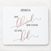 彼女信じは自分の名前を呼びカスタマイズた マウスパッド (正面)