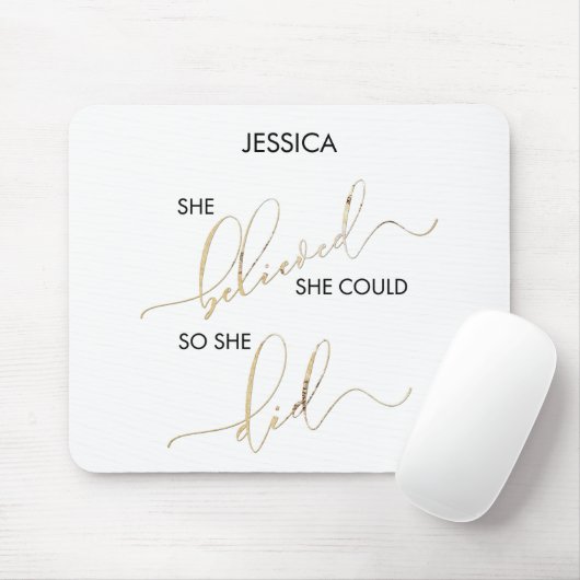 彼女信じは自分の名前を呼びカスタマイズた マウスパッド (マウス)