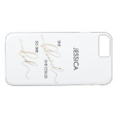 彼女信じは自分の名前を呼びカスタマイズた Case-Mate iPhoneケース (裏面(横))