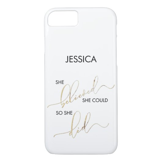 彼女信じは自分の名前を呼びカスタマイズた Case-Mate iPhoneケース (裏面)