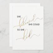 彼女信じは自分の引用文を行うこインスパイアとができた (正面/裏面)