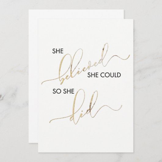 彼女信じは自分の引用文を行うこインスパイアとができた (正面/裏面)