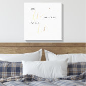 彼女信じは自分の引用文を行うこインスパイアとができた キャンバスプリント (インサイチュ (寝室))