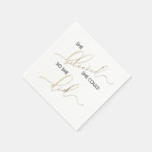 彼女信じは自分の引用文を行うこインスパイアとができた スタンダードカクテルナプキン (角)