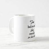 彼女信じは自分の意思をやる気を起こさせる示した コーヒーマグカップ (正面左)