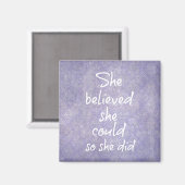 彼女信じは自分の意思をやる気を起こさせる示した マグネット (正面/裏面)